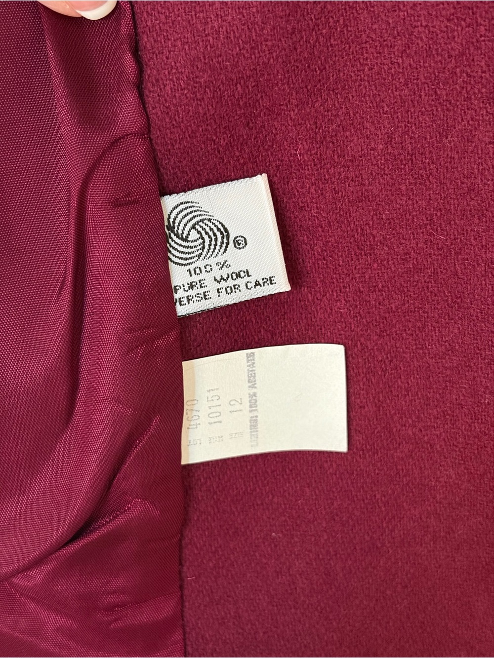 Vintage Wool Cranberry Blazer and Shorts Set Suit Casual Corner Size 12 - Picture 4 of 11
